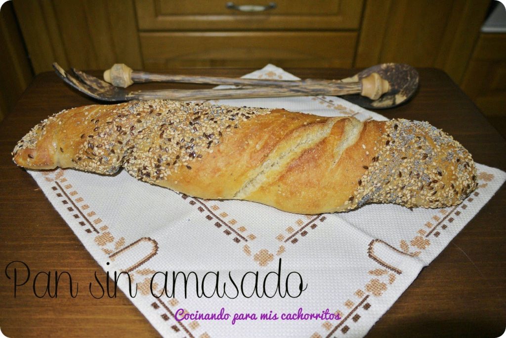 Barra de pan sin amasado