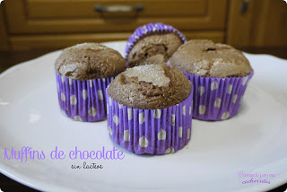 muffins de chocolate sin lactosa