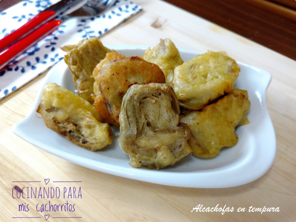 alcachofas en tempura
