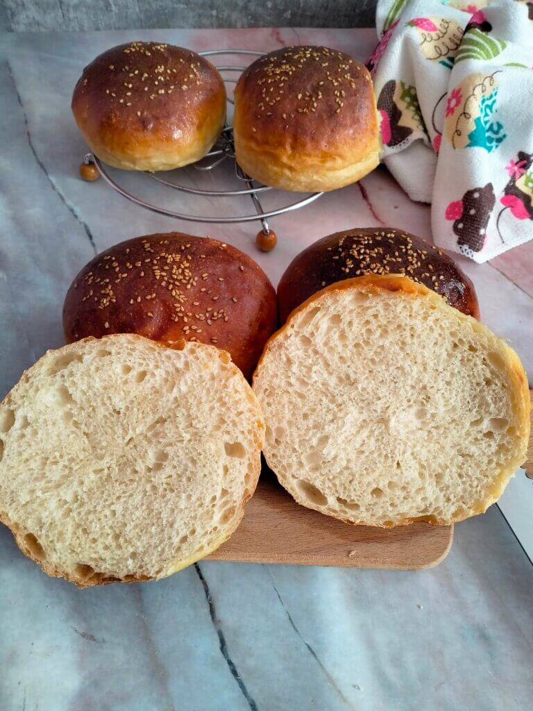 Pan de patata para hamburguesa