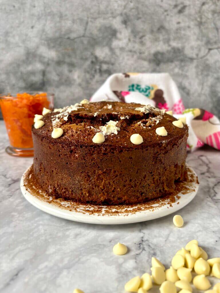 Bizcocho de calabaza y chocolate blanco